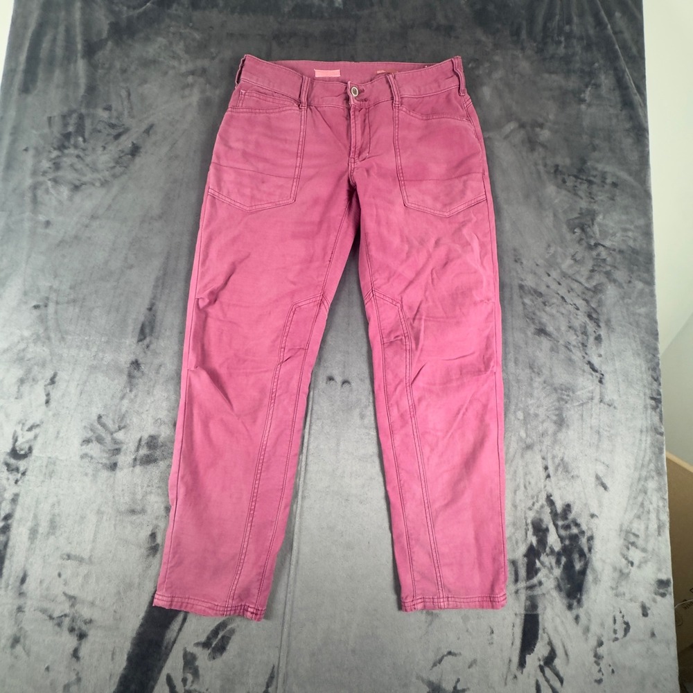 Urban Outfitters The Wanderer Pants Womens 28 Pink Utility Straight Leg Pockets